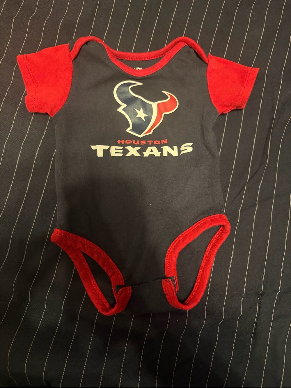 NFL Houston Texans Navy and Red Baby Bodysuit